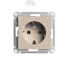 ATN001243 AtlasDesign Механизм розетки 1 гнездо с заземлением, песочный (уп.5шт.) Systeme Electric (Россия) ATN001243 - фото 607058