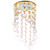 FQ53RVECB Ecola GX53 H4 5344 Glass Круглый с большими хрусталиками на подвесе "под скос" Прозрачный/Золото 225x110 (к+) Светильник встр. (уп.10/30шт.) FQ53RVECB - фото 607343
