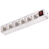 SQ1806-0040 Колодка розеточная 6 гнезд 2П+3 с выключателем 16А 250В белая (уп.6шт.) TDM SQ1806-0040 - фото 607853