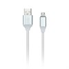 iK-12ssbox white Дата-кабель  USB-A штекер - USB-micro штекер, индикация заряда 1м белый SmartBuy 4690626066892 - фото 607945