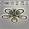 55596/5 BK Люстра черный 2x80W +3W RBP LED 3000-5000K ПДУ диммер d580 (Росток) 988012753 - фото 608042