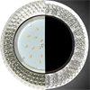 SL53RMECB Ecola GX53 H4 LD5319 Glass Светильник встраиваемый, Круг с  прозр.  мозаикой c подсветкой/фон матовый/центр.часть хром (уп.10/30шт.) SL53RMECB - фото 608085