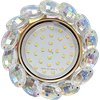 FM53RVECB Ecola GX53 H4 Glass Cветильник встраиваемый прозрачный искристый/золото (уп.5/30шт.) FM53RVECB - фото 608439