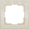 WL05-Frame-01-ivory Flock Рамка на 1 пост слоновая кость ВЫВЕДЕНА ИЗ АССОРТИМЕНТА a028982 - фото 608451