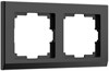 W0021808/WL04-Frame-02-black Stark Рамка на 2 поста черная (уп.10шт.) Werkel™ a050923-1 - фото 608676
