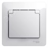 GSL000146 Glossa Розетка 1 гнездо с заземлением, шторками и крышкой IP44, в сборе, белая (уп.15шт.) Systeme Electric (Россия) GSL000146 - фото 608773