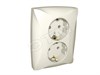 000224 ДУЭТ Розетка двойная с заземлением, бежевая (уп.12шт.) Schneider Electric WDE000224 - фото 609062