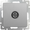 WL09-TV ТВ-розетка оконечная, серебряная рифленая (уп.10шт.) WERKEL a035658 - фото 609430