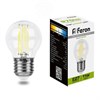 38016 LB-511 (11W) 230V E27 4000K G45 Filament Лампа светодиодная (уп.10/100шт.) FERON (Китай) 38016 - фото 609544