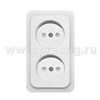 LEX1834661SP Quick ELJO РОЗЕТКА ДВОЙНАЯ Б/З, БЕЗ ШТОРОК, БЕЛАЯ (уп.20шт.) Schneider Electric LEX1834661SP - фото 609673