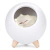 ЛЮЧИЯ 129 "Котенок в домике" белый Ночник аккум. св/диодный 1.2W, диммер, сенс. упр., настольный ВЫВЕДЕН ИЗ АССОРТИМЕНТА 4606400512332 - фото 609924