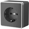 W5071004/WL15-02-01 графит рифленый Gallant Розетка с заземлением (уп.10шт.) Werkel™ a051339-1 - фото 610125
