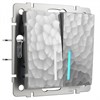 W1220106 Hammer Выключатель двухклавишный с подсветкой, серебряный (уп.10шт.) Werkel™ a052087-1 - фото 610149