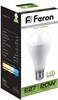 25788 LB-98 A LED 20Вт E27 4000К 1800Лм груша 220В (замена 150Вт) Лампа светодиодная (уп.10/100шт.) FERON (Китай) 25788 - фото 610259