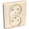 PC 16-005K ЭТЮД Розетка 2 гнезда без заземления бежевая (уп.20шт.) Schneider Electric PC16-005K - фото 610271