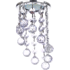 FU16RVECB Ecola MR16 CR1007 GU5.3 Glass Стекло Круг с большими хруст. на подвесе "под скос" Прозрачный / Хром 84x170 FU16RVECB - фото 610388