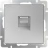 WL06-RJ-45 Розетка компьютерная RJ-45, серебряная (уп.5шт.) WERKEL WL06-RJ-45 - фото 610616