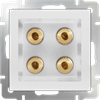 WL01-AUDIOx4 Акустическая розетка белая (уп.10шт.) Werkel™ a030771-1 - фото 610722