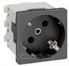 K11-14 Connect Розетка 2P+E Schuko, 16А 250В, 45х45мм, безвинтовые клеммы, SC, графит Simon Electric K11-14 - фото 610785