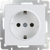 W1171001/WL01-SKG-01-IP20 Механизм розетки 1 гнездо с заземлением, белый (уп.10шт.) Werkel™ a051127-1 - фото 610890