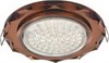 FA53RCECH Ecola GX53 H4 Glass Стекло Круг с вогнутыми гранями черненая медь - янтарь 38x126 FA53RCECH - фото 611159