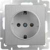 WL09-SKG-01-IP20 Механизм розетки 1 гнездо с заземлением, серебряная рифленая (уп.10шт.) WERKEL a035648 - фото 611240