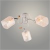 XA1599/3 WH+CR+WOOD Люстра белый/хром/дерево 3х60W E27 d590 h260, HN24 (Росток) 988384098 - фото 611362