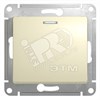 GSL000213 Glossa Одноклавишный выключатель с подсветкой (сх.1а), бежевый, механизм (уп.20шт.) Schneider Electric GSL000213 - фото 611563