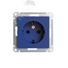 ATN001143 AtlasDesign Механизм розетки 1 гнездо с заземлением, аквамарин (уп.5шт.) Systeme Electric (Россия) ATN001143 - фото 611646