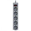 PF_A4715 POWERX 1.8м 220В 10А, 5 гнезд с з/к, серый Сетевой фильтр Perfeo© 4630033947155 - фото 611670
