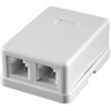 FD 03-0002/FD 6024 Телефонная розетка 2 гнезда 6P-4C (уп.50/500шт.) REXANT FD 03-0002 - фото 612281