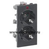 S1-9 Розетка двойная, 2к+з Schuko, 16А, 250В, CIMA-модуль 52x108 мм, белый 684449 - фото 612404