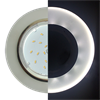 SL53RNECH Ecola GX53 H4 LD5310 Glass Светильник встраиваемый Стекло Круг с подсветкой хром - матовый 38x126 (к+) (уп.10/30шт.) SL53RNECH - фото 612442