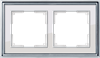 WL17-Frame-02 Palacio Рамка на 2 поста, хром/белый (уп.5шт.) WERKEL ВЫВЕДЕНА ИЗ АССОРТИМЕНТА a037693-1 - фото 612452