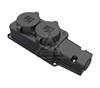 BK1-1402-2612/3612 Колодка 2 гнезда с защитными крышками IP54 каучук, черная (уп.8шт.) BEMIS (Турция) 8698523902899 - фото 613012