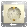 GSL000245 Glossa Механизм розетки 1 гнездо с заземлением и шторками, бежевая (уп.20шт.) Schneider Electric GSL000245 - фото 613129