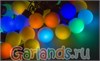 303-539 Электрогирлянда "LED-Шарики" 5м d13мм 30LED RGB темно-зел.провод 3,6Вт 220В IP20 Neon-Night 303-539 - фото 613446