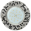 FU53RMECB Ecola GX53 H4 5319 Glass Круг с прозр.-черной мозаикой/фон зерк./центр. часть хром 40x123x123 (к+) Светильник встраиваемый (уп.10/50шт.) FU53RMECB - фото 613681