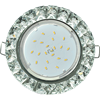 FK53RGECB Ecola GX53 H4 5361 Glass Светильник встраиваемый Круг с крупными стразами Конус/фон зерк./центр.часть хром 52x120 (к+) (уп.10/30шт.) FK53RGECB - фото 613879