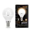 105101110 Gauss LED Globe E14 9.5W 3000K Лампа светодиодная "шар" (уп.10шт.) 105101110 - фото 614078