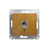 GSL000581T Glossa Розетка телефонная RJ11, дуб, механизм (уп.10шт.) Schneider Electric GSL000581T - фото 614097