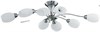 830/8PF-Whitechrome Люстра потолочная хрустальная, 8 плафонов, никель, белый, прозрачный хрусталь 830/8PF-Whitechrome - фото 614257