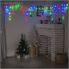 3556871 Гирлянда "Бахрома", 3 х 0.5 м, "Ёлки" 4 см, LED-80-220V, мигает, нить прозрачная, свечение мульти (RG/RB) 3556871 - фото 614314