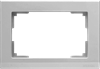 WL04-Frame-01-DBL Stark Рамка для двойной розетки, серебряная (уп.10шт.) Werkel™ a040286 - фото 614492