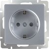 W1171106/WL06-SKGS-01-IP44 Механизм розетки 1 гнездо с заземлением и шторками, серебряный (уп.10шт.) Werkel™ a051519-1 - фото 614504
