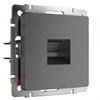 W1181004/WL04-RJ-45 Розетка компьютерная RJ-45, графит рифленый (уп.10шт.) Werkel™ a050748-1 - фото 614781