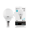 53128 Gauss Elementary LED LED 8W 230V Е14 белый Лампа светодиодная "шар" (уп.10шт/50шт) 53128 - фото 614888