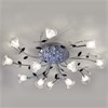 80114/12 хром/белый Потолочный светильник с LED подсветкой и пультом ДУ Eurosvet 80114/12 хром/белый - фото 615294