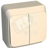 BA 10-006K ЭТЮД Двухклавишный выключатель с подсветкой (сх.5) бежевый (уп.25шт.) Schneider Electric BA10-006K - фото 615342