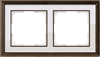 WL17-Frame-02 Palacio Рамка на 2 поста, бронза/белый (уп.5шт.) Werkel™ ВЫВЕДЕНА ИЗ АССОРТИМЕНТА a037683-1 - фото 615385